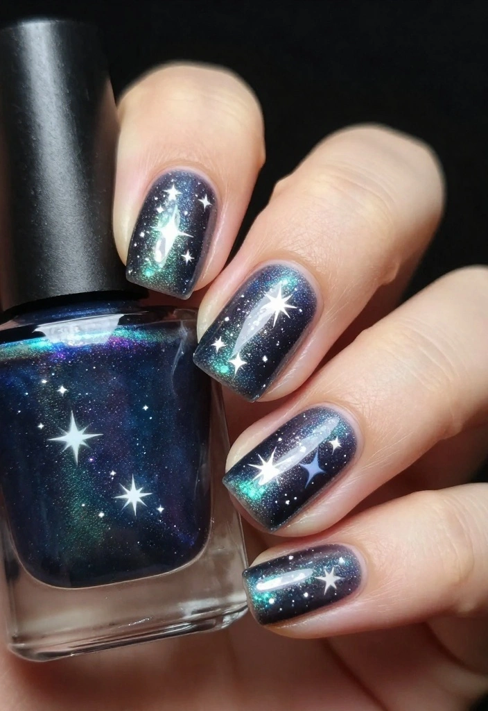 25 Nail Tutorials That Will Inspire Your Next Nail Art Adventure (Don't Miss #15!) - 22. Twinkling Stars 1