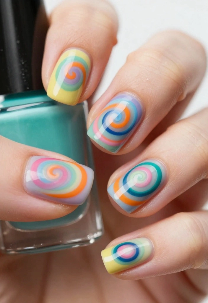 25 Nail Tutorials That Will Inspire Your Next Nail Art Adventure (Don't Miss #15!) - 23. Whimsical Whirls 1