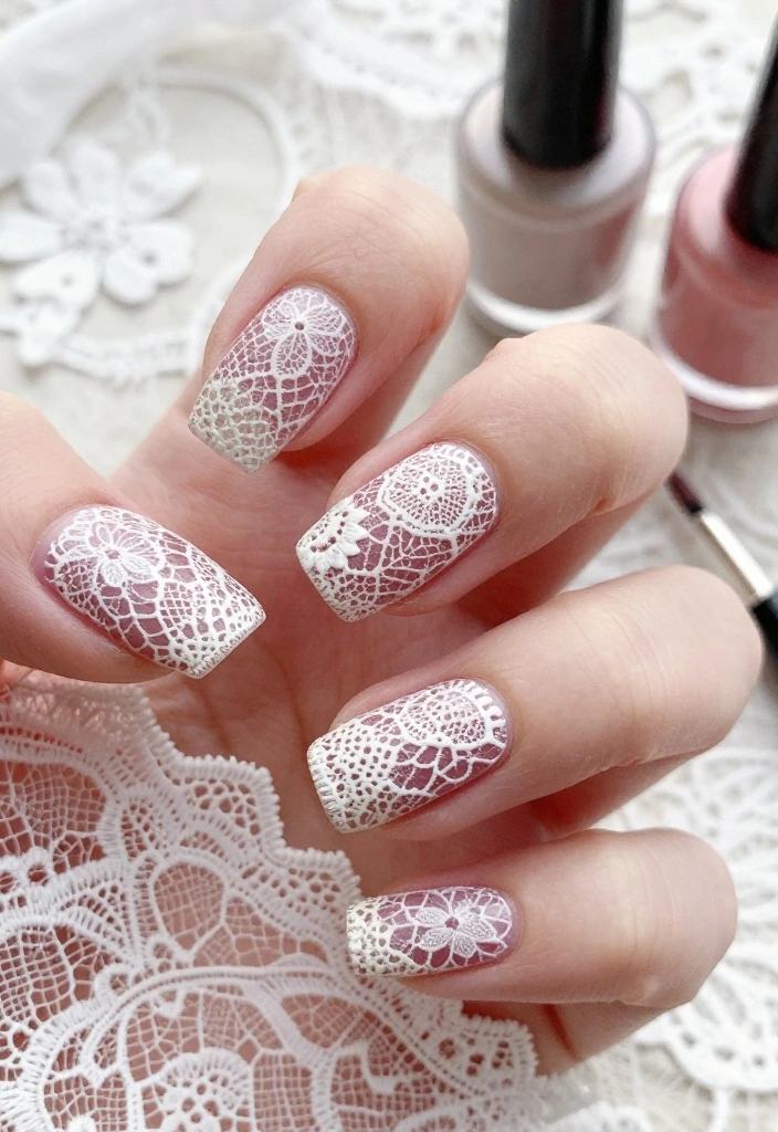 25 Nail Tutorials That Will Inspire Your Next Nail Art Adventure (Don't Miss #15!) - 24. Lace Elegance 1