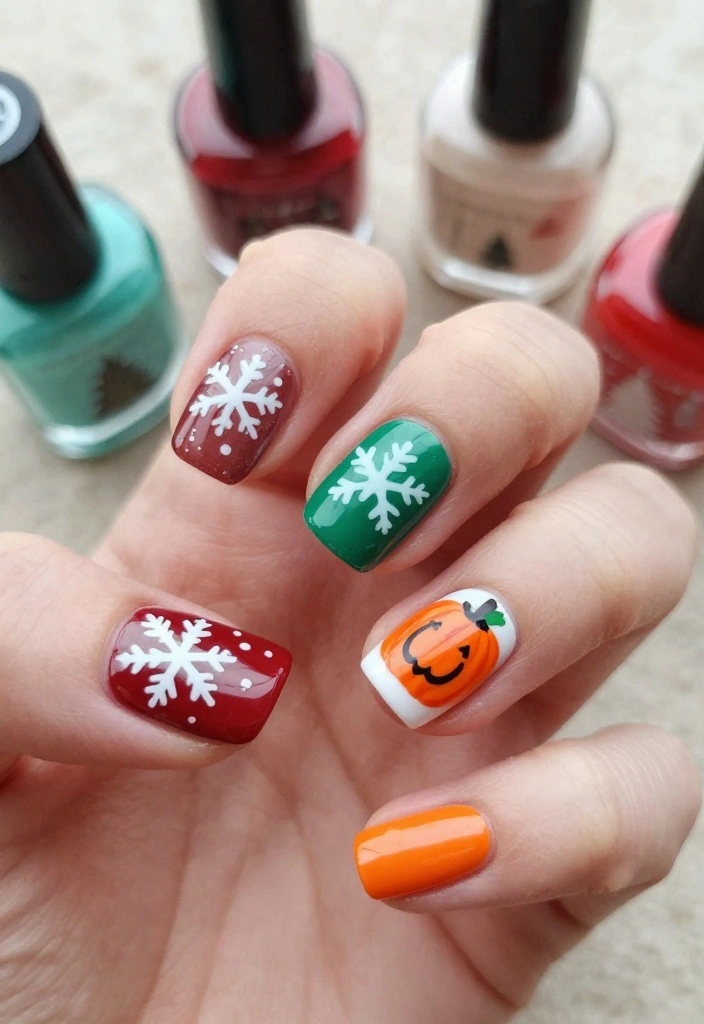 25 Nail Tutorials That Will Inspire Your Next Nail Art Adventure (Don't Miss #15!) - 9. Holiday Cheer 1