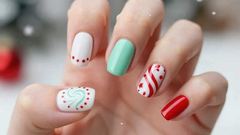 25 Peppermint Nail Inspirations for a Sweet Winter Look!