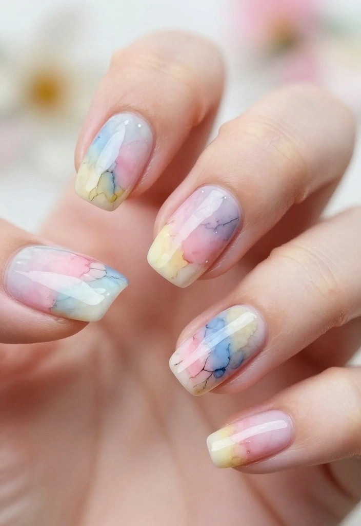 25 Stunning Nail Flower Designs That Will Make You the Center of Attention! - 1. Elegant Watercolor Florals 1