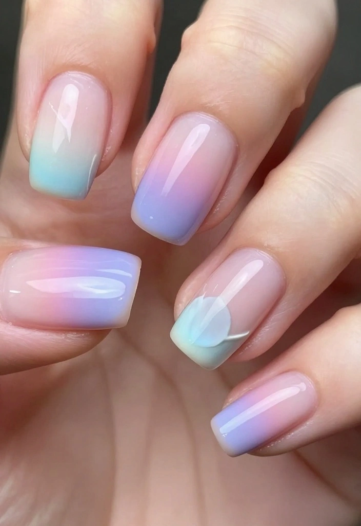 25 Stunning Nail Flower Designs That Will Make You the Center of Attention! - 12. Ombre Petal Design 1