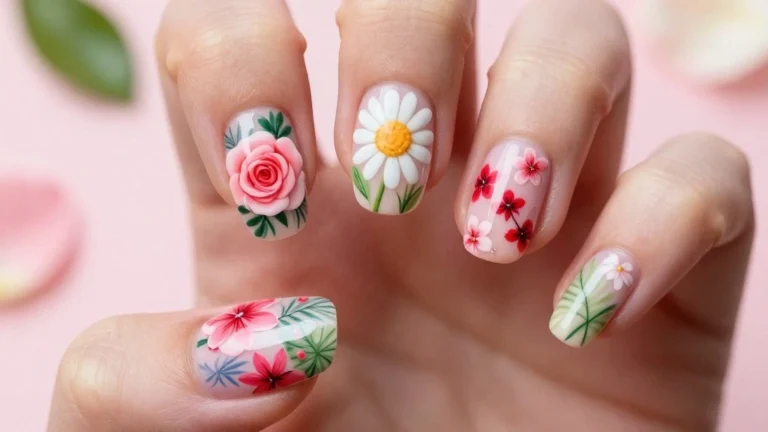 25 Stunning Nail Flower Designs That Will Make You the Center of Attention!