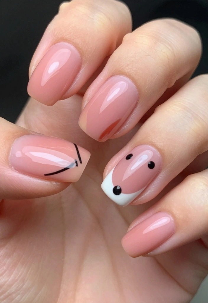 30 Blush Pink Nail Designs That Will Make You Swoon (You Won't Believe #15!) - 20. Blush Pink with a Twist 1