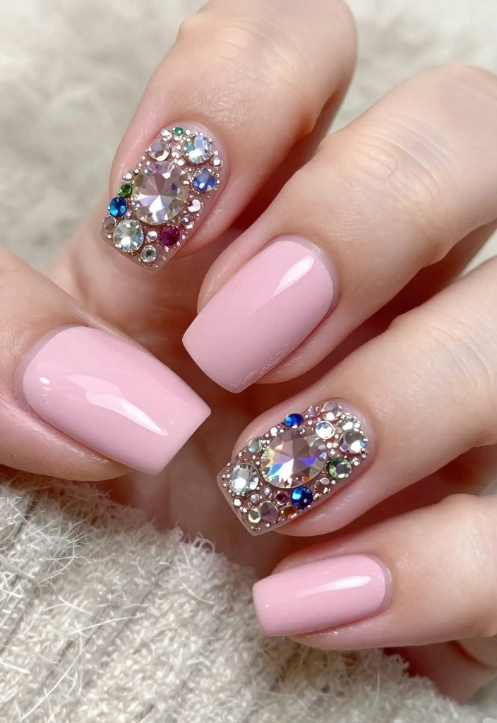 30 Nail Tech Inspirations You Need to Try Right Now (Especially #5!) - 12. Bejeweled Beauty 1