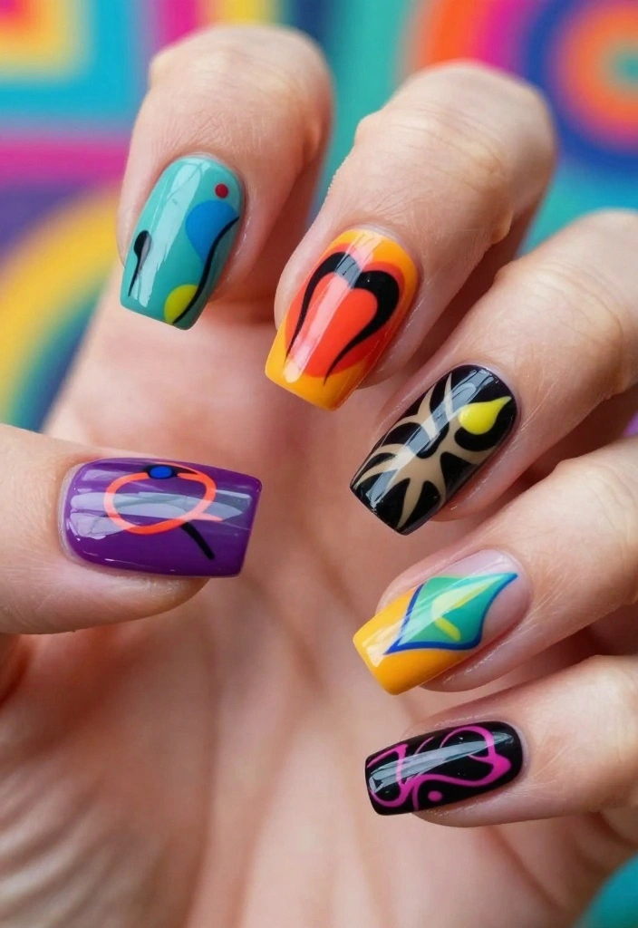 30 Nail Tech Inspirations You Need to Try Right Now (Especially #5!) - 26. Bold Patterns 1
