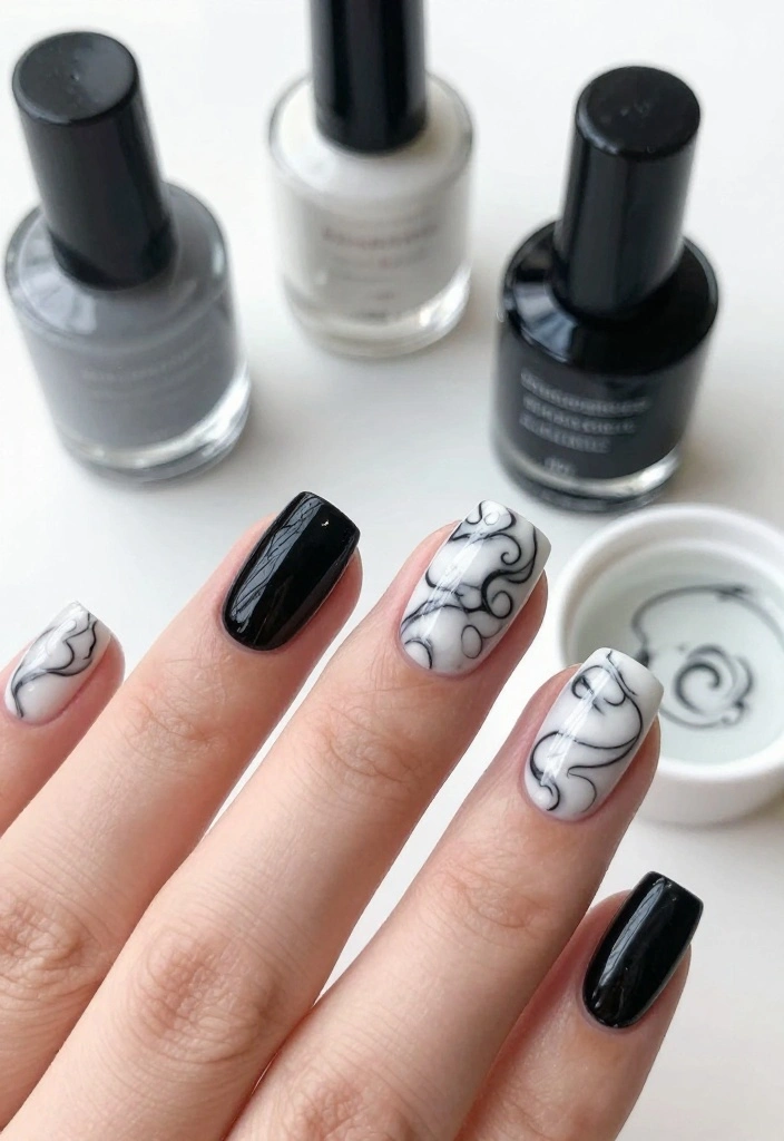 7 Quick and Stylish Beginner Nail Designs You Can Master in Minutes! - 5. Marble Magic 1