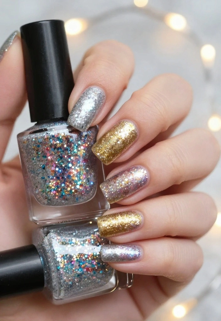 9 Awesome Gel Nail Polish Ideas You Wish You Knew Sooner! - 7. Glitter Galore 1