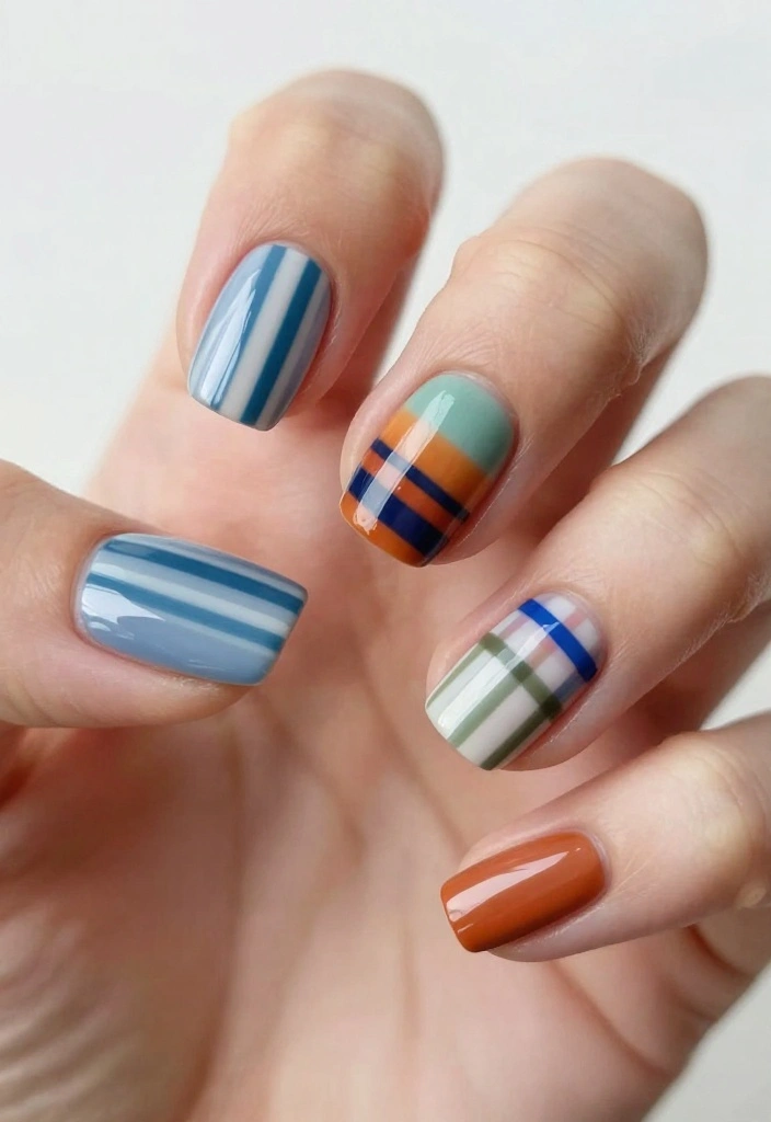 9 Chic Quick Nail Art Designs That’ll Save You Time and Look Fabulous! - 5. Simple Stripes 1