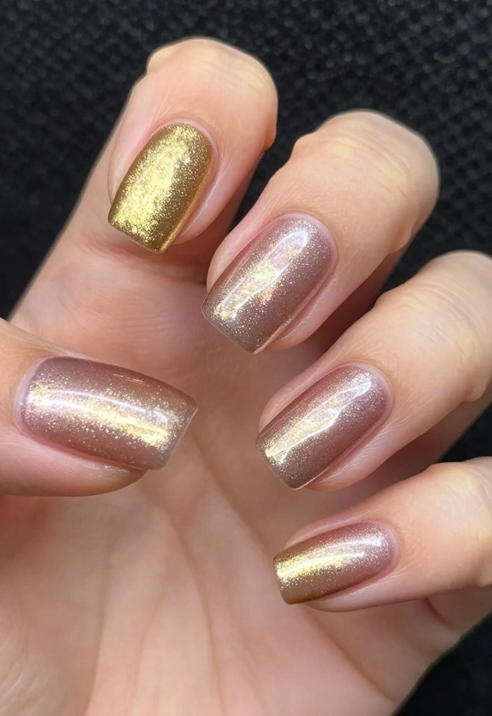 9 Cute Short Coffin Acrylic Nails Ideas That Are Perfect for Everyday Wear (Check Out #3!) - 9. Shimmering Metallics 1