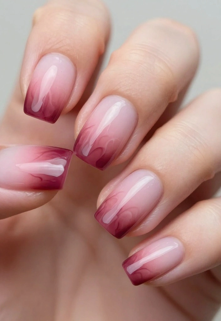 9 Elegant Marble Nail Designs That Will Turn Heads (Discover #2!) - 7. Ombre Marble Effect 1