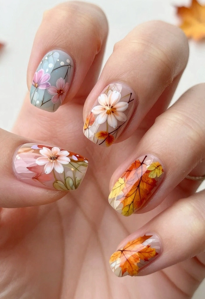9 Elegant Marble Nail Designs That Will Turn Heads (Discover #2!) - 8. Seasonal Marble Designs 1