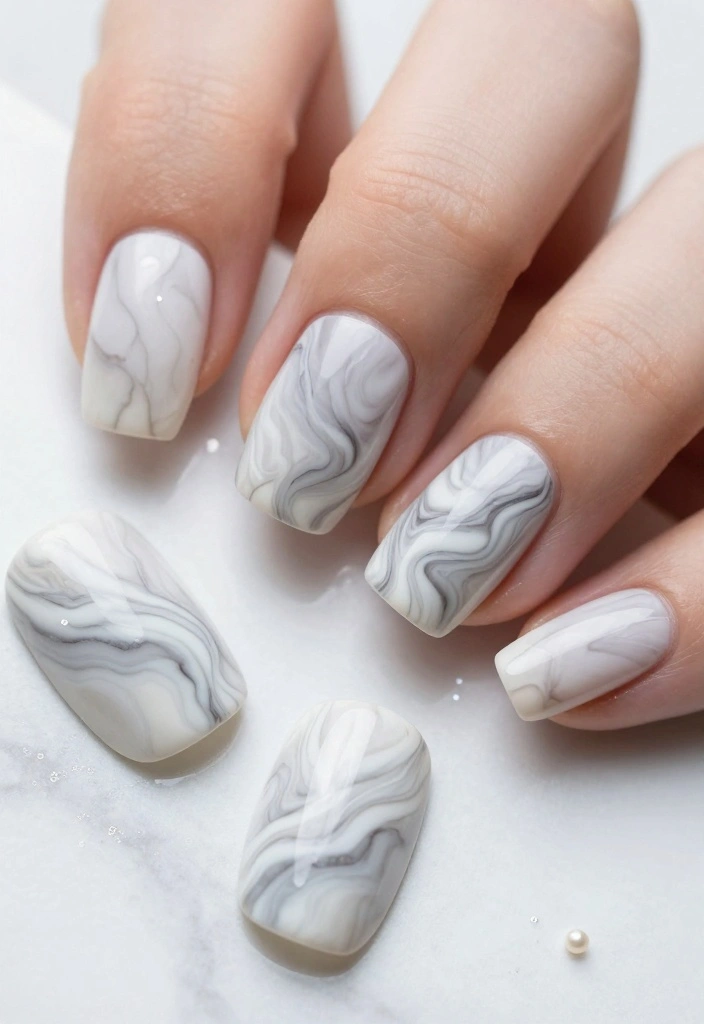 9 Trendy Professional Nails You Have to Try (Number #4 is a Hidden Gem!) - 4. Marble Effect (The Hidden Gem!) 1