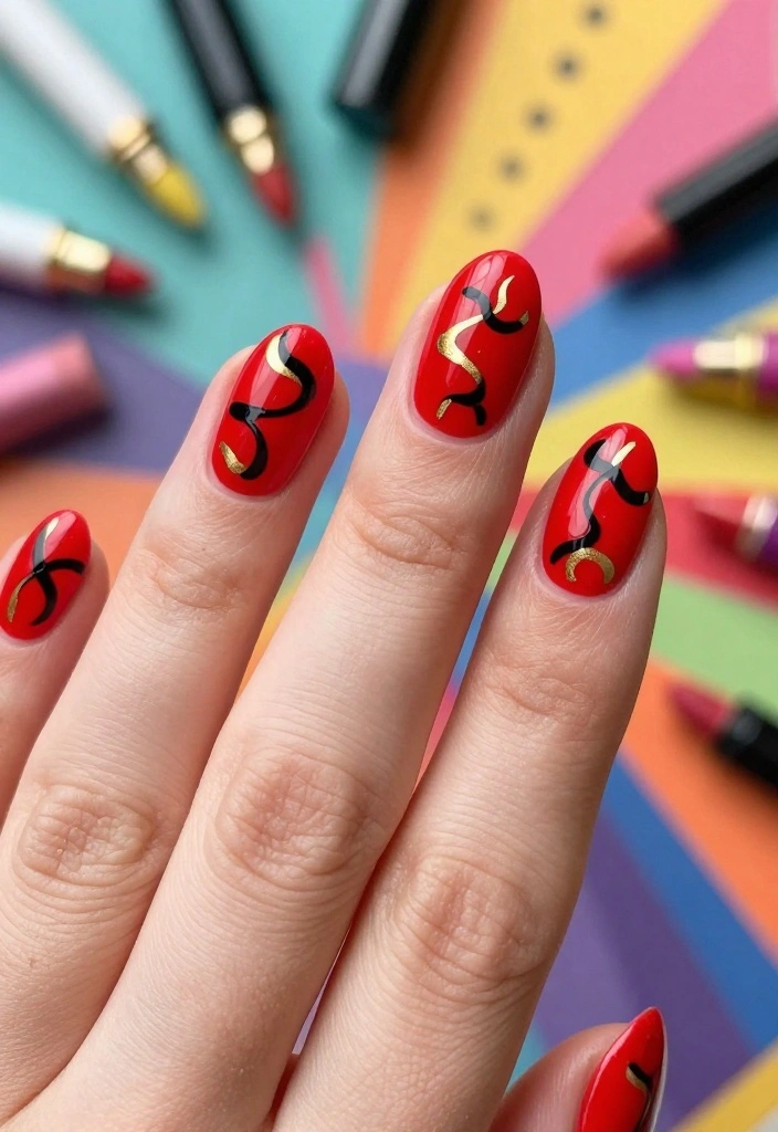 9 Unique Nail Shapes That Make Really Cute Nails Stand Out! - 7. Lipstick Nails 1