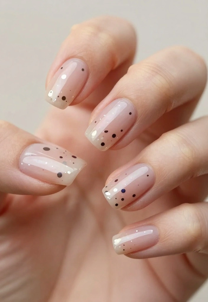 Confetti Nails Made Easy: 15 Simple Ideas for Beginners! ๐ - 15. Minimalist Chic Confetti 1