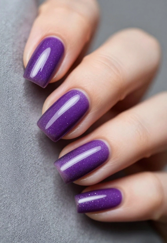 Creative Nail Art Ideas: 14 Purple Cat Eye Nails That Are Sure to Inspire You! - 1. Classic Purple Cat Eye 1