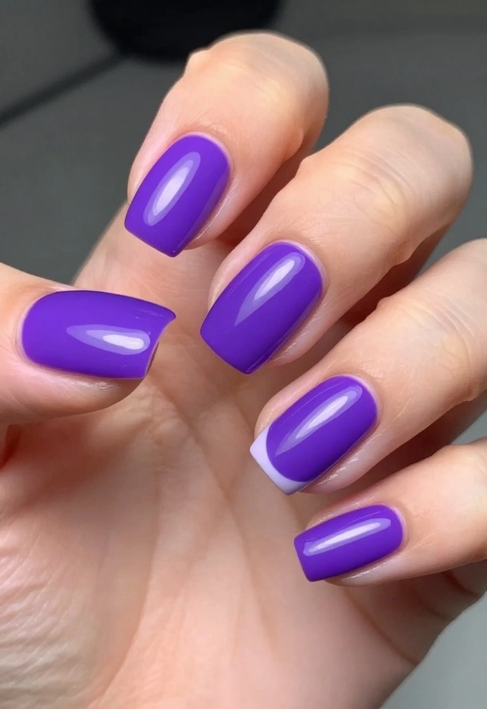 Creative Nail Art Ideas: 14 Purple Cat Eye Nails That Are Sure to Inspire You! - 14. Bold Accent Nails 1