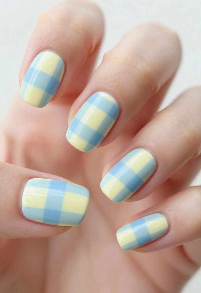Discover 14 Hottest Spring Pastel Nail Ideas That Fashionistas Swear By! - 10. Pastel Checkerboard 1