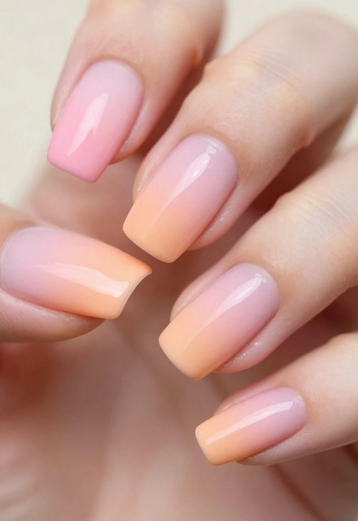 Discover the Hottest Color Palettes with 11 Gorgeous Aurora Nails Styles! - 5. Soft Ombre Touch 1