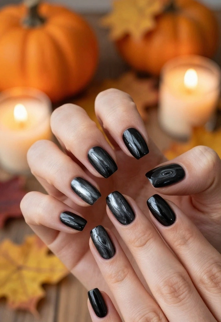 Get Ready for Fall: 14 Cateye Nail Designs That Are All the Rage Right Now! - 1. Classic Black with a Twist 1