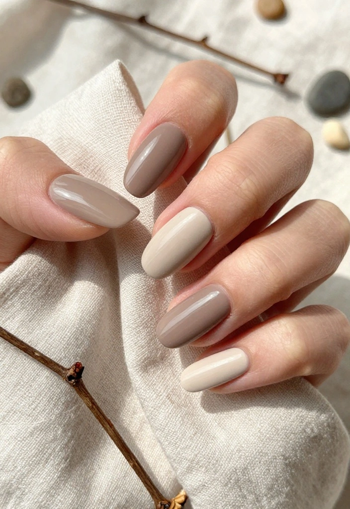 Get Ready for Fall: 14 Cateye Nail Designs That Are All the Rage Right Now! - 3. Earthy Neutrals 1