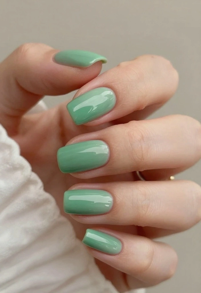Master the Art: 10 Inspirations for Perfecting Your Green Acrylic Nails at Home! - 6. Green French Tips 1