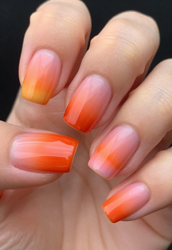Steal These 12 Ballet Nails Looks from the Stars! - 8. Sunset Ombre Glam 1
