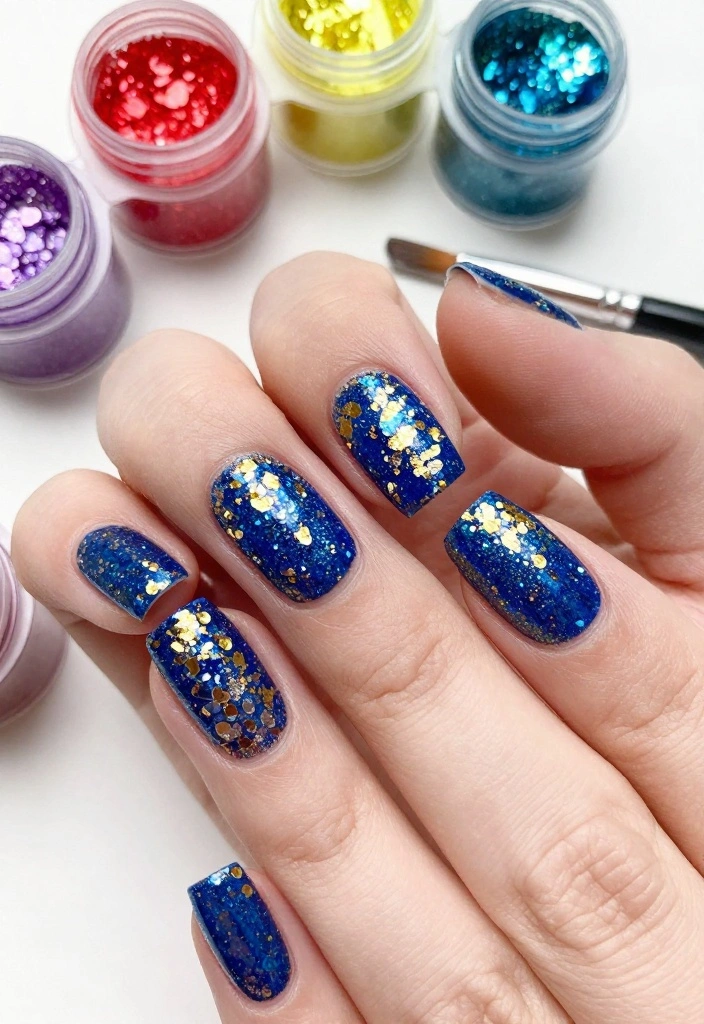 The Ultimate Guide to Glittery Nails: 10 Ideas to Get You Started! - 3. Chunky Glitter Explosion 1