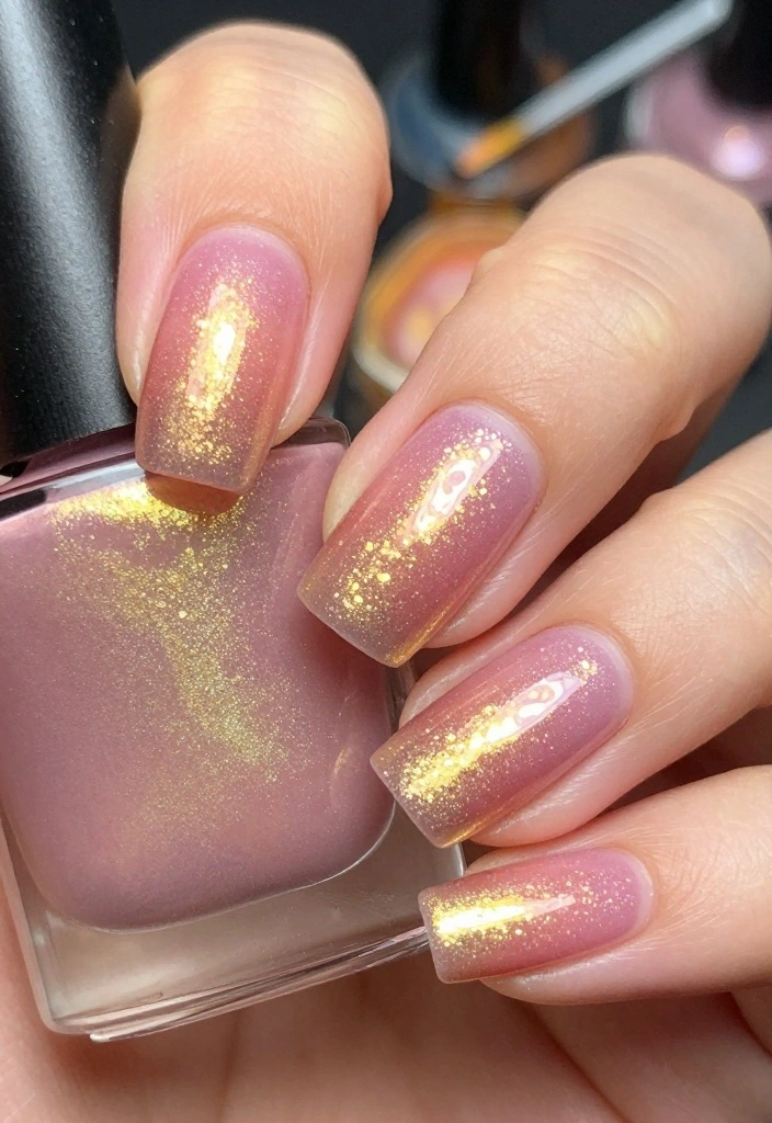 The Ultimate Guide to Glittery Nails: 10 Ideas to Get You Started! - 5. Glitter Ombre with Foil Accents 1