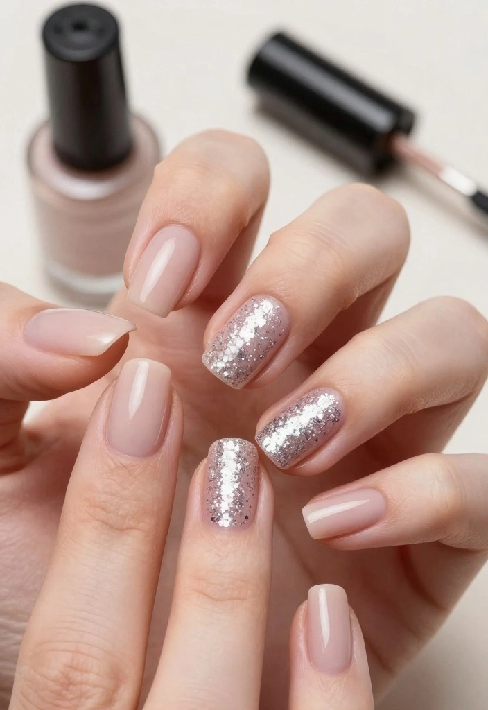The Ultimate Guide to Glittery Nails: 10 Ideas to Get You Started! - 6. Glittered Accent Nail 1