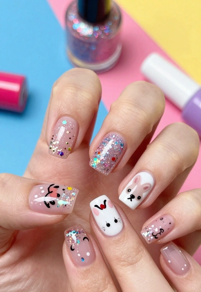 The Ultimate Guide to Glittery Nails: 10 Ideas to Get You Started! - 7. Glitter and Nail Art Stickers 1