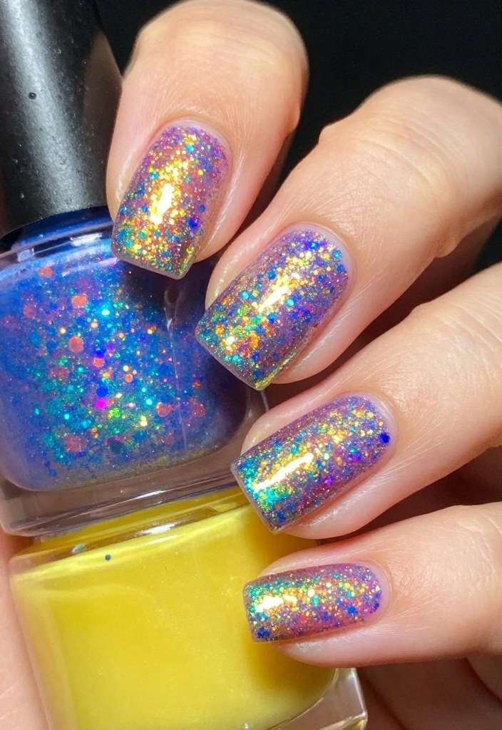 The Ultimate Guide to Glittery Nails: 10 Ideas to Get You Started! - 8. Glittery Neon Nails 1