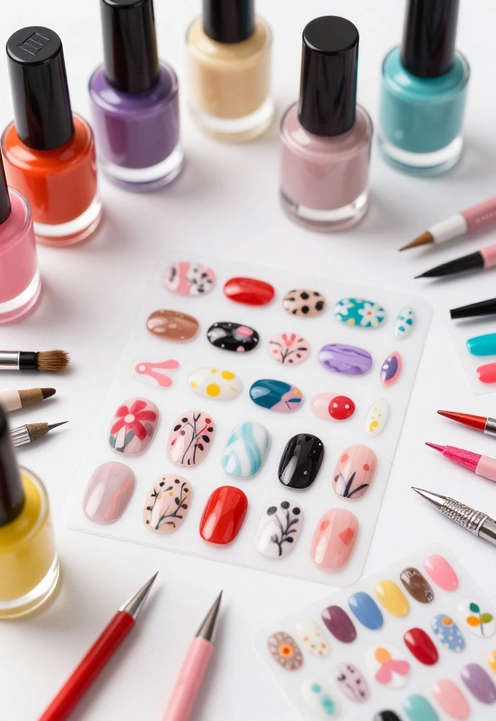 Unlock Your Creativity with These 11 Latest Nail Trends (You Won't Believe #2!) - 11. Nail Art Stickers 1
