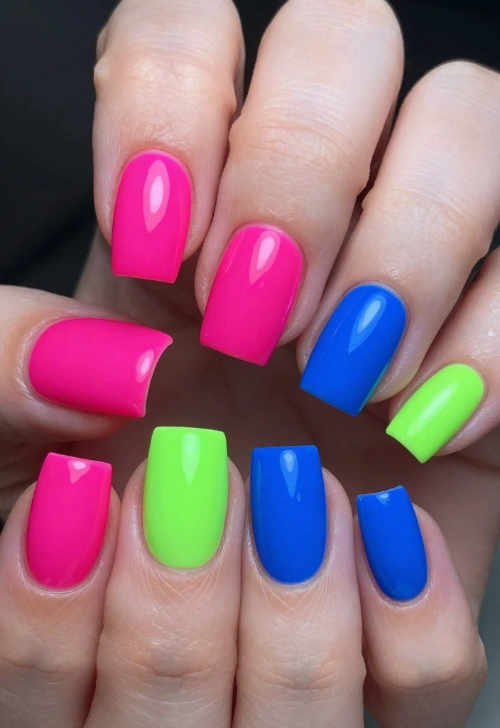 Unlock Your Creativity with These 11 Latest Nail Trends (You Won't Believe #2!) - 3. Neon Brights 1