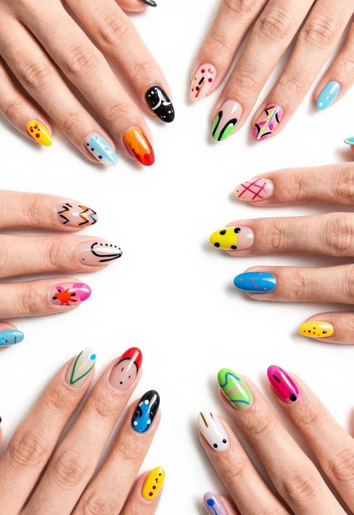 Unlock Your Creativity with These 11 Latest Nail Trends (You Won't Believe #2!) - 7. Artistic Patterns 1