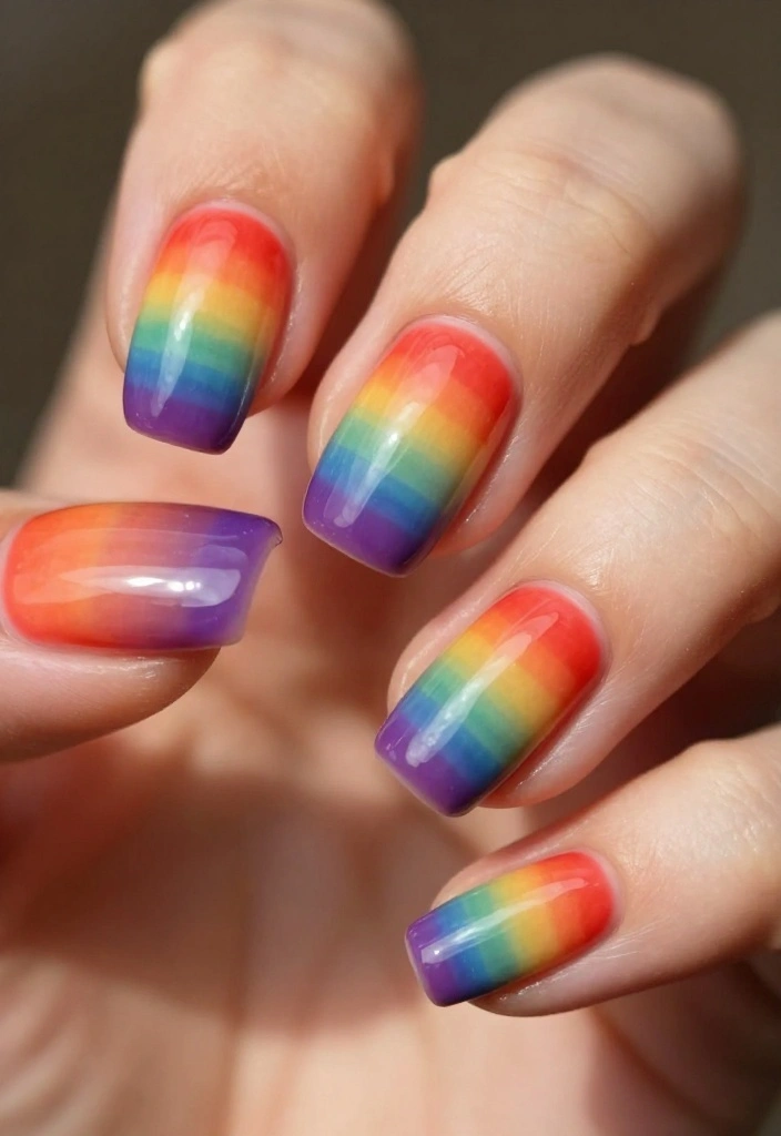 Unlock the Secret to Stunning Drip Nails with These 12 Ideas! - 1. Rainbow Drip Delight 1