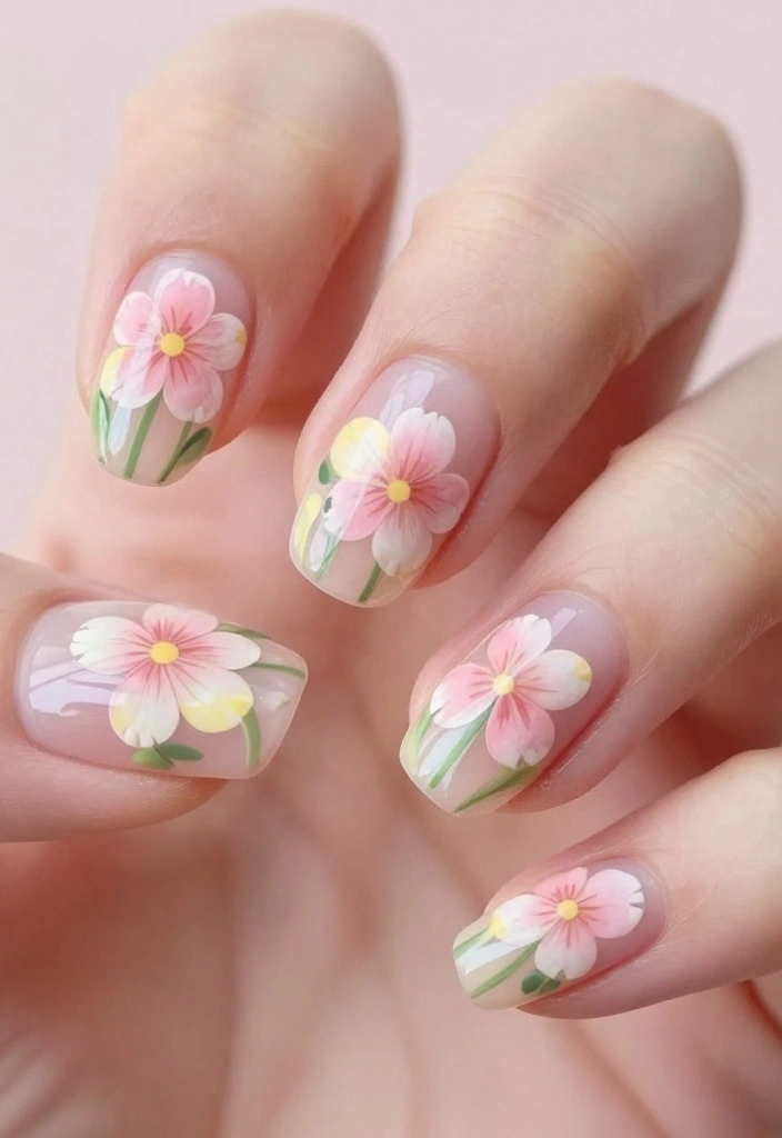 Unlock the Secret to Stunning Drip Nails with These 12 Ideas! - 4. Floral Drip Elegance 1