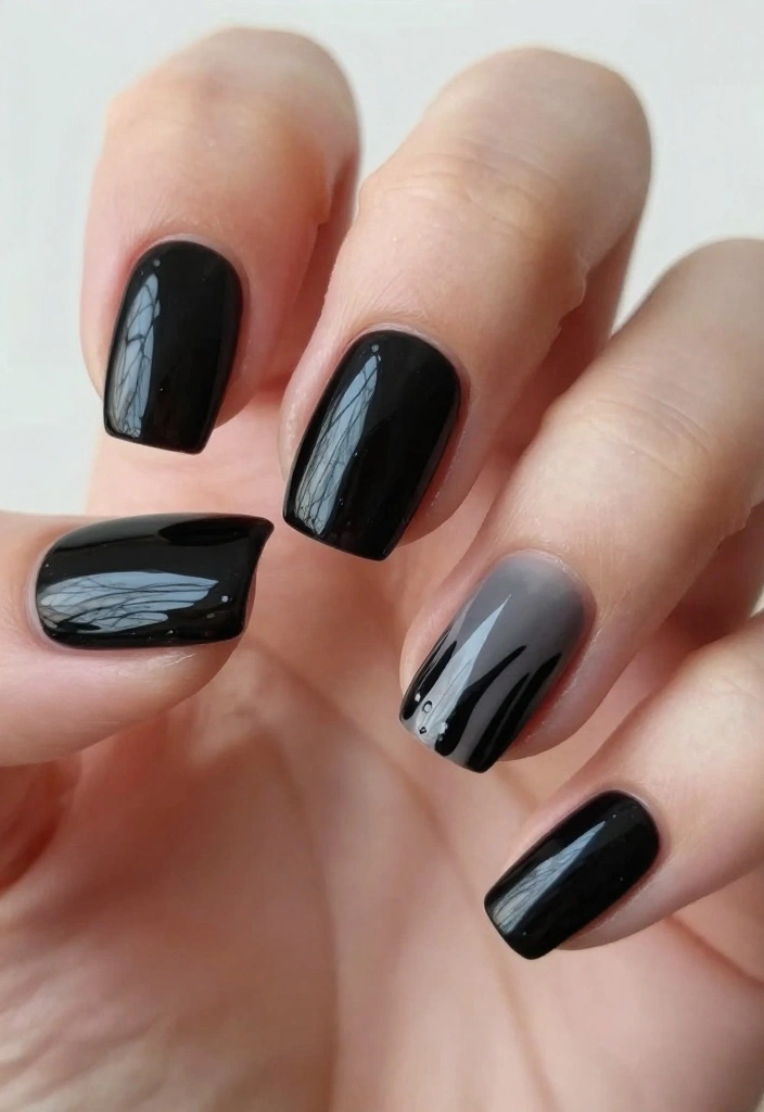 Unlock the Secret to Stunning Drip Nails with These 12 Ideas! - 6. Monochrome Drip 1