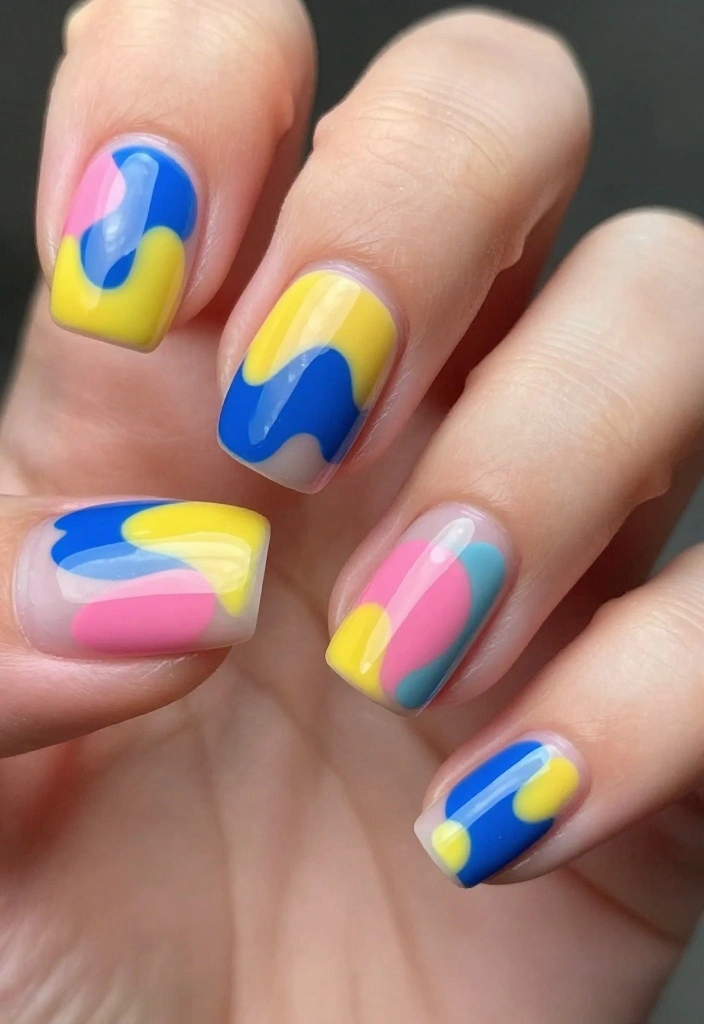 Unlock the Secret to Stunning Drip Nails with These 12 Ideas! - 9. Abstract Art Drip 1