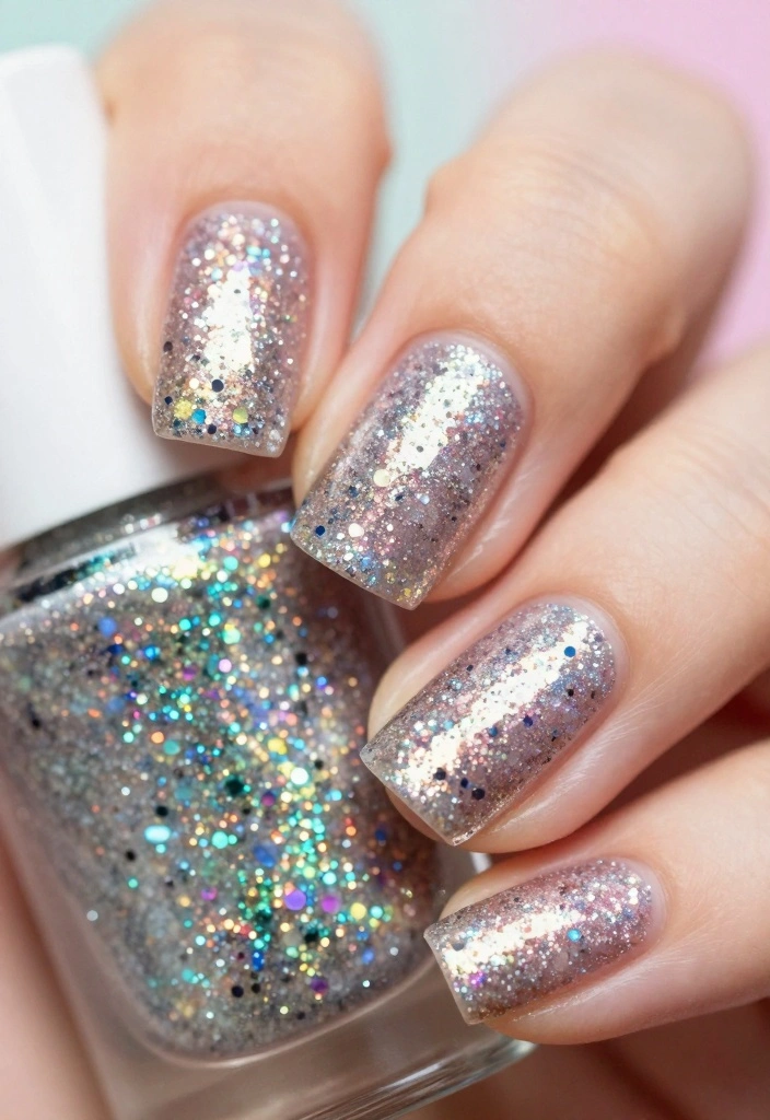 Unlock the Secrets: 12 Nail Forms That Will Revolutionize Your Acrylic Nails! - 11. Glitter Shape - Sparkle and Shine 1